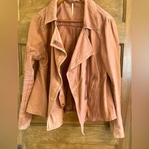 Free People jacket, all natural fabrics! Dusty pink. Size M